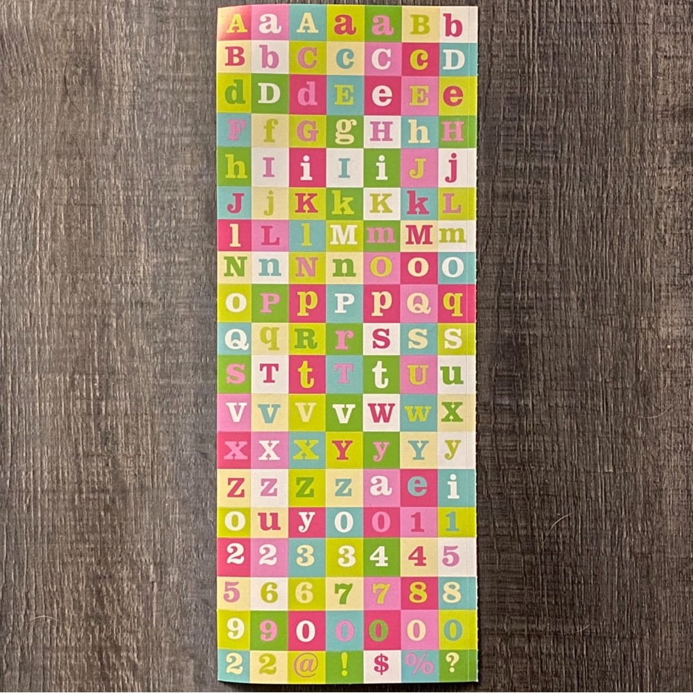 💞 New Multicolor Alphabet Scrapbook Stickers